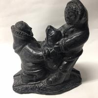 Statuina eschimesi inuit della A Wolf arte