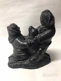 Statuina eschimesi inuit della A Wolf arte