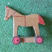 Antico giocattolo Cavallino in legno