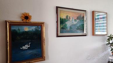 Grande lotto di quadri e cornici