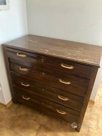 Vecchio Comó cassettiera vintage antiquariato 900