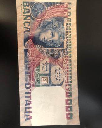 Lire 50.000 Volto di Donna 1977