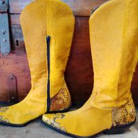 stivali texsani donna vintage in vera pelle di cav