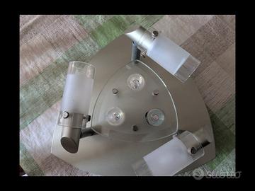 plafoniera a 3 più 3 luci da camper roulotte 