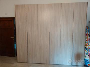 Armadio 6 Ante con Cassettiera Interna L278