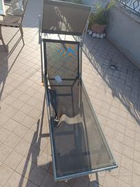 Lettino mare  da riparare telo 