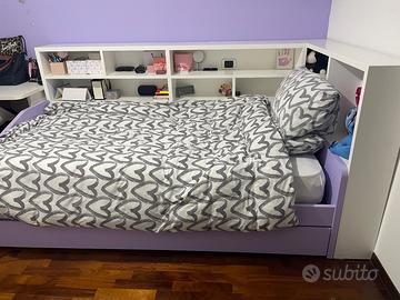 Letto  singolo con secondo letto estraibile