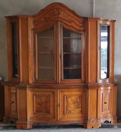 Credenza Cristalliera anni '50 radica di noce