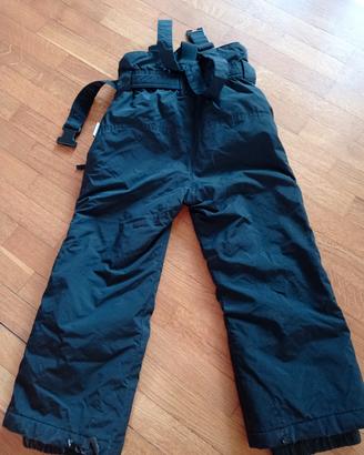 Pantaloni sci bambino con bretelle