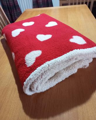 coperta/plaid Art Decò con cuori