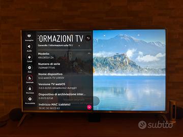 LG 49” 4K UHD Smart TV
