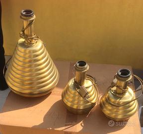 Lampade e lampadario di ottone