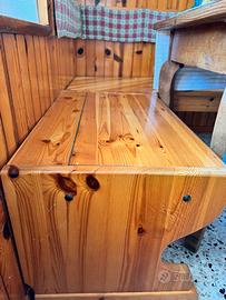 Panca legno ad angolo L