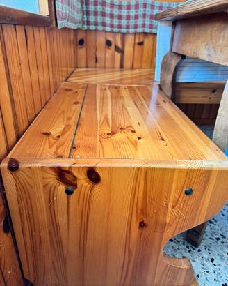 Panca legno ad angolo L