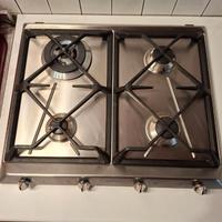 Piano cottura in acciaio a gas Smeg