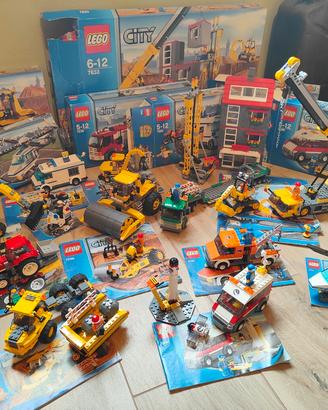 12 set Lego city costruzioni, polizia,pompieri ecc