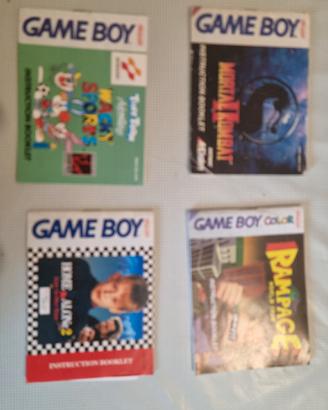 lotto 4 manuali giochi gameboy e gameboy color