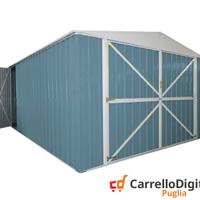 Box auto in Acciaio lamiera 360x514cm 18mq blu