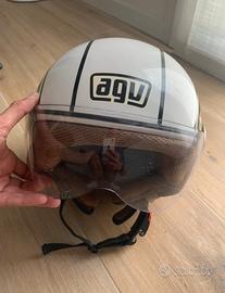 Casco Moto Jet Agv Bali Copter Multi Legend Bianco