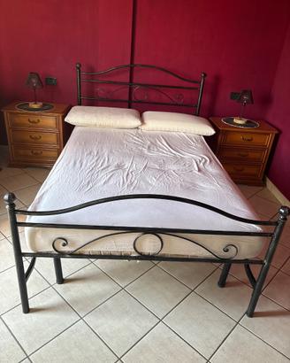 Letto 1 Piazza e Mezza in Ferro Battuto+Materasso