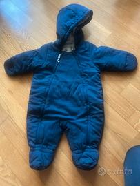 Tuta / sacco neonato blu Petit Bateau