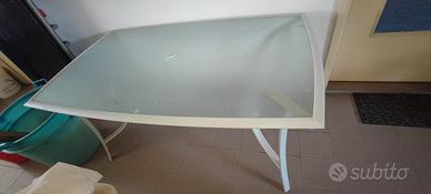 TAVOLO + 6 SEDIE + OMBRELLONE RETTANGOLARE 