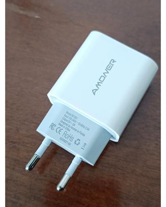 Caricabatterie da muro 3 porte USB Amoner