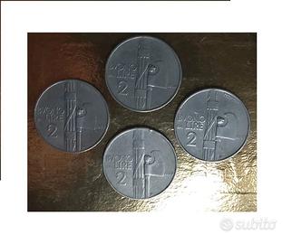 LOTTO 4 monete 2 LIRE Buono 1923 -1924 Reg. Italia