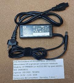 Alimentatore HP PPP009H 65W 18,5V