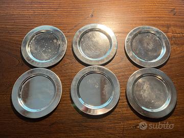 Sottobicchieri argento Silver 6 pezzi