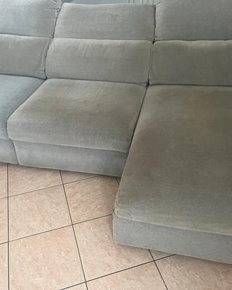 Divano 3 posti, con chaise longue contenitore