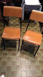 sedie vintage impilabili 