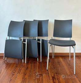 Set 4 sedie pieghevoli design CASSINA
