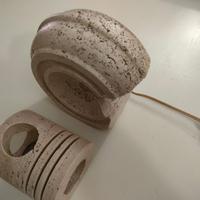 Lampada chiocciola travertino design Cesari