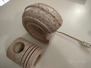 Lampada chiocciola travertino design Cesari