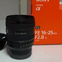 Sony FE 16 25mm f 2.8 G garanzia Aprile 2027