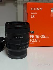 Sony FE 16 25mm f 2.8 G garanzia Aprile 2027