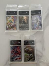 Lotto Pokemon carte gradate 9.5 con AiGrading