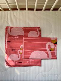 Set copripiumino Ikea per lettino — Fenicotteri