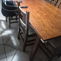  tavolo ciliegio massello + 6 sedie+ 4 sgabel
