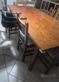  tavolo ciliegio massello + 6 sedie+ 4 sgabel