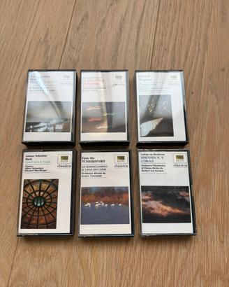 Lotto di sei musicassette di musica classica