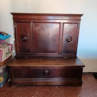 Cassapanca stile neorinascimento fiorentino