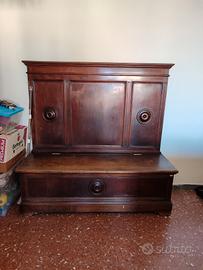 Cassapanca stile neorinascimento fiorentino