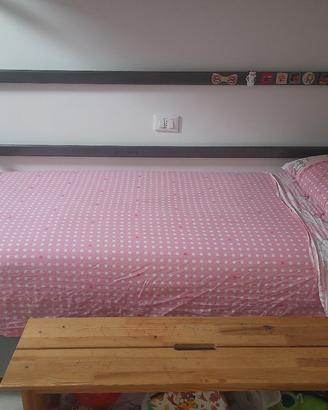 struttura letto singolo a cassettone con doghe