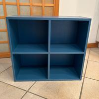 Libreria/Organizer Blu 4 sezioni