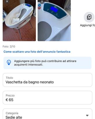 Vaschetta da bagno neonato