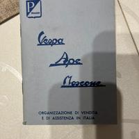 Libretto organizzazione di vebdita ape vespa mosco