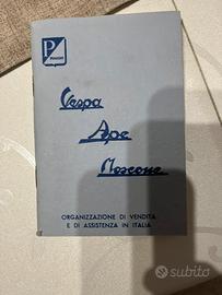 Libretto organizzazione di vebdita ape vespa mosco
