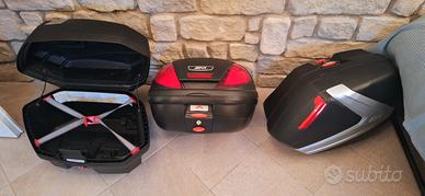 Tris Valigie GIVI V35 + Bauletto + Attacchi Honda